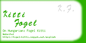 kitti fogel business card